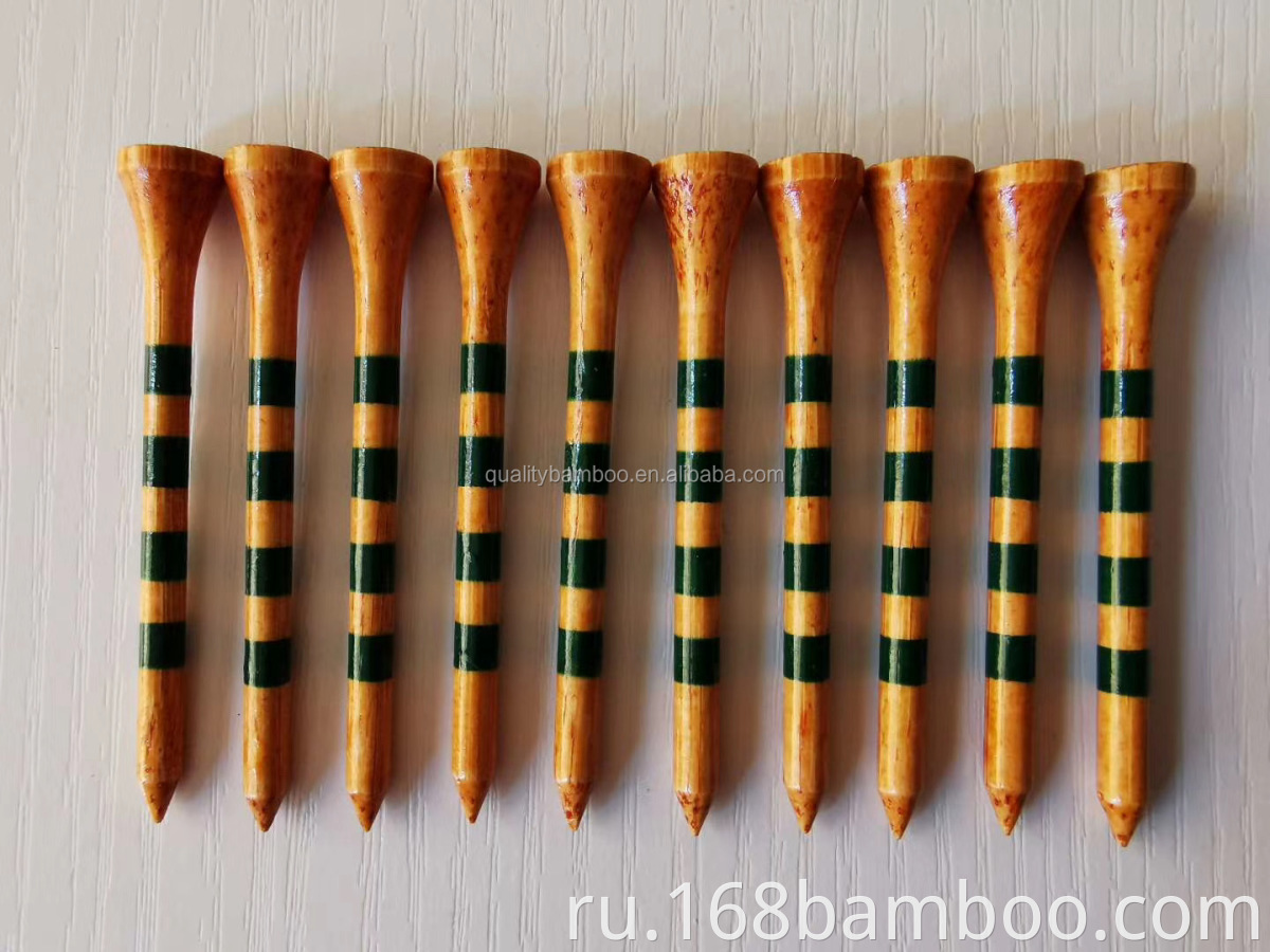 Colorful bamboo golf tee